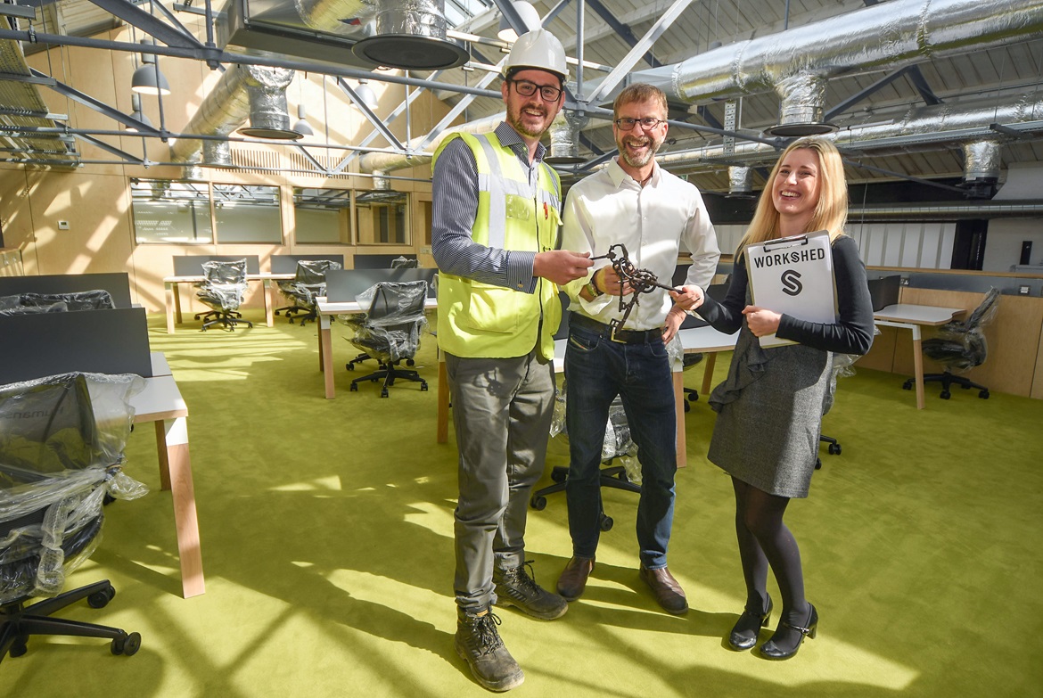 Workshed keys are handed over Workshed keys are handed over