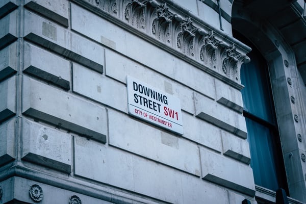 downing street Image of Downing Street sign on wall.