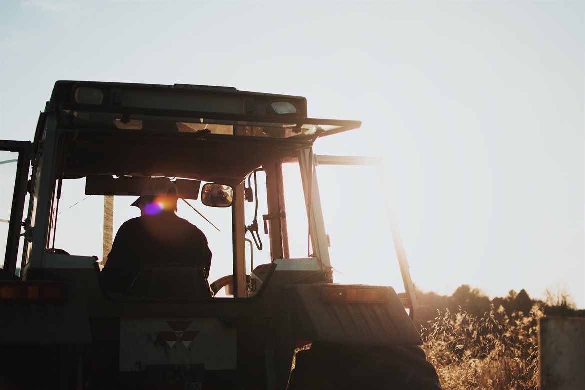 farmer on tractor farmer on tractor