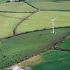 Wind turbine in fields.