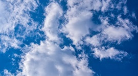 Picture of clouds in blue sky.