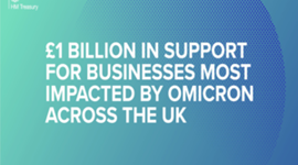 £1 billion in support for businesses most impacted by Omicron across the UK.