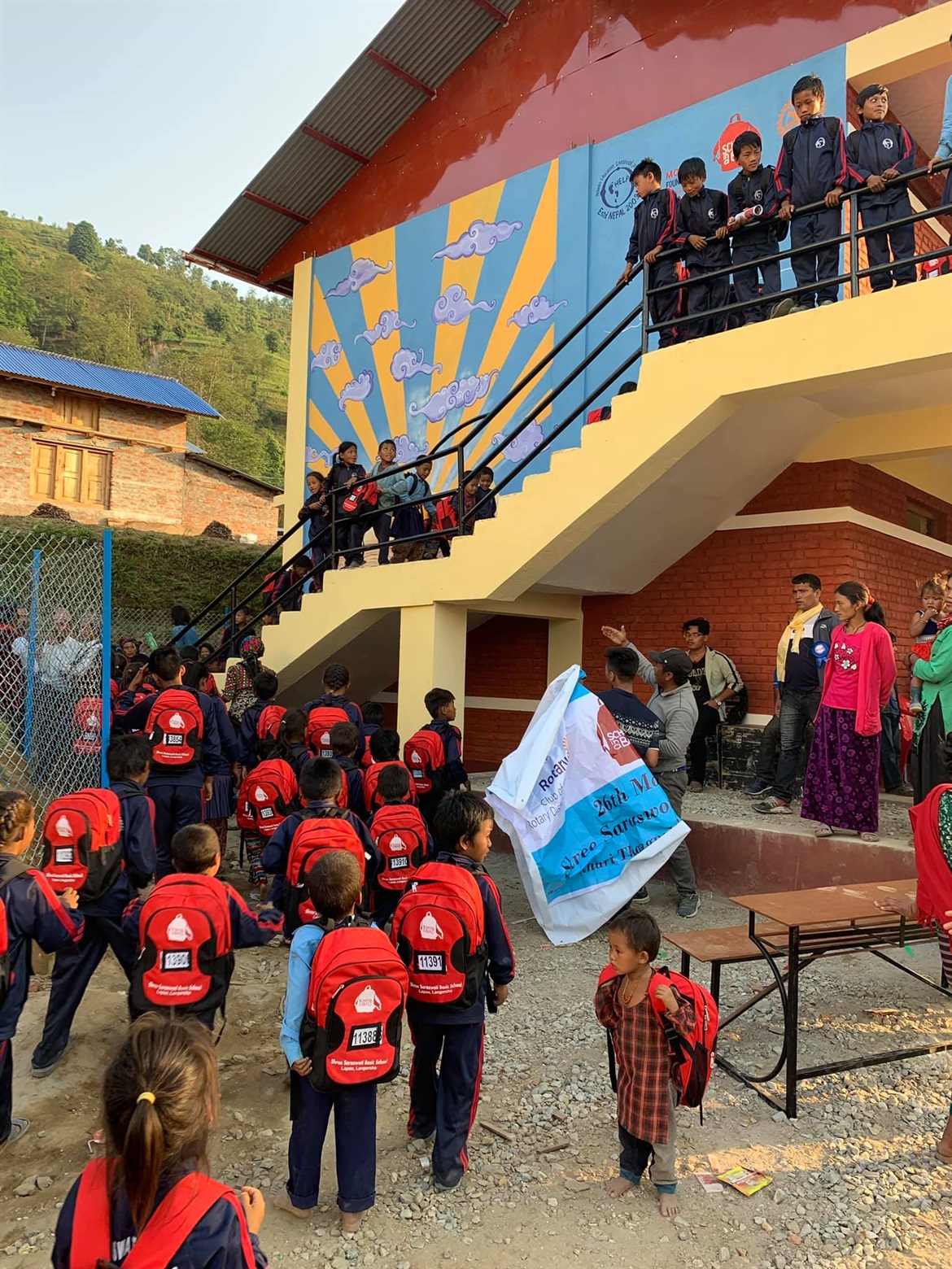 children entering new school for the first time